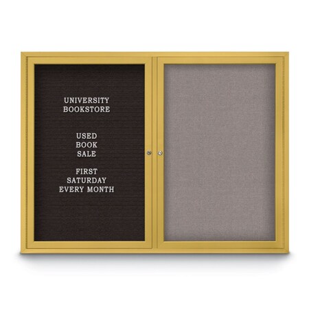 United Visual Products Corkboard, 18"x24", Pearl/Bronze UV401PLUS-BRONZE-PEARL